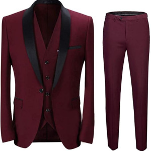 Poly Blend Notched Lapel 2Pc Suit